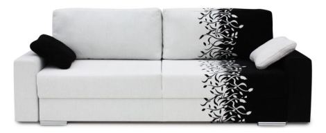 Черный и белый диван